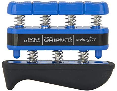 PROHANDS Gripmaster Handtrainer, Fingertrainer (Handgriffstärker), federbelastet, Finger-Kolben-System, isoliert und trainiert jeden Finger