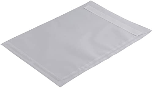 250 Stück, Transparent-Versandtaschen, DIN C4, Haftklebung mit Abziehstreifen, Gerade Klappe, 100 g/qm Offset, Ohne Fenster, Weiß (Transparent-Weiß), Blanke Briefhüllen
