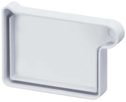 INEFA Dachrinnen Endstück Kastenrinne PVC NW68 / 68mm, rechts Weiß Dachrinnenzubehör, einfache Steckmontage, Made in Germany