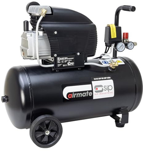 SIP Airmate Direct Drive Air Compressor, 230V 50L 2hp / 1.5kW 116psi / 8 Bar 8CFM 94d