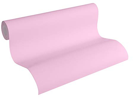 A.S. Création Vliestapete Glatte Wand Tapete Unitapete 10,05 m x 0,53 m rosa Made in Germany 309563 3095-63