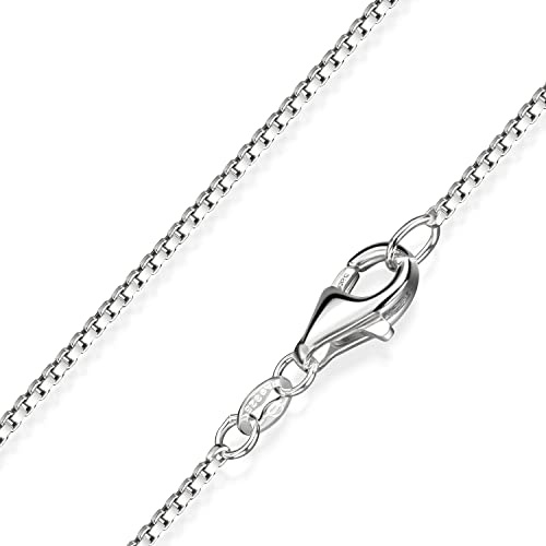 Venezianerkette Silber 925 diamantiert 1mm Halskette Damen K46 in 5 Längen | Elegante anschmiegsame Sterlingsilber Kette Made in Germany von MATERIA by Matthias Wagner