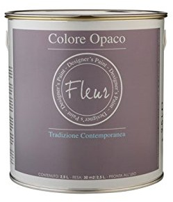 Pintura al agua efecto tiza extra mate Blanco Titanium Fleur ideal para todo tipo de superficies madera, porcelana, yeso, cerámica, hierro, vidrio, plástico, azulejos - 750 ml -