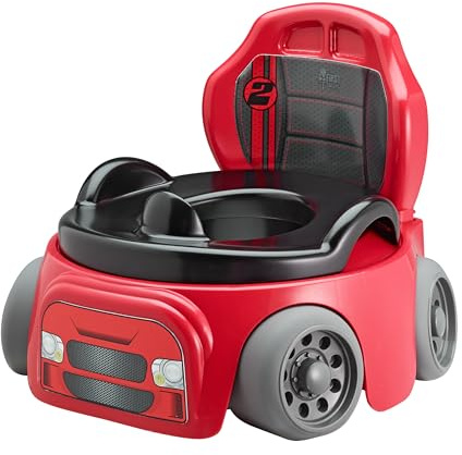 The First Years Training Wheels Racer Potty Training Toilet - Race Car Training Potty - Includes Detachable Toddler Toilet Seat and Kids Potty - Ages 18 Months and Up