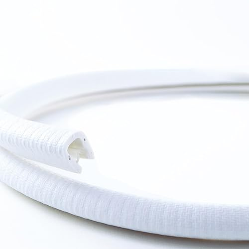 EUTRAS Kantenschutz 1-4,5 mm Weiß – Selbstklemmendes U-Profil ohne Kleber, PVC mit Stahlkern, Türkantenschutz Auto, Schutzleiste für Blech, Metall, Möbel & Karosserie