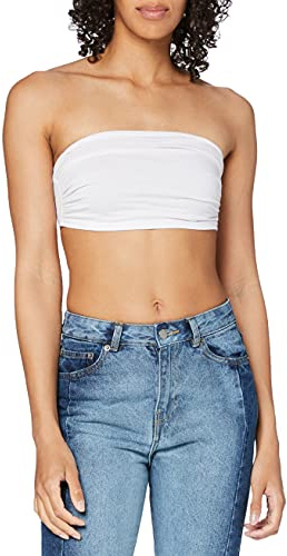 Urban Classics - Ladies Bandeau, T-shirt sportiva Donna, Bianco (White), Medium (Taglia Produttore: Medium)