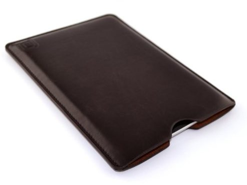 Dockem Executive Sleeve für iPad Mini 6, 5, 4, 3, 2, 1: Premium Kunstleder Hülle, schmal, mikrofaser gefüttert, professionelle Schutzhülle (Dunkelbraun)