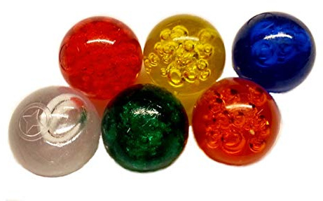 dutis KUS Kunststofftechnik 6er-Set Kugeln für Wassersäule: Rot, Transparent, ø 27 mm