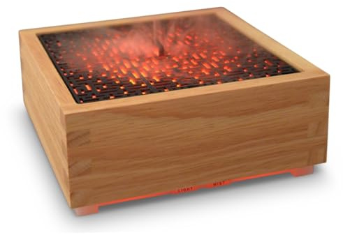 Zen'Arôme - Diffuseur Ultrasonique Style Japonais – Kaori –Diffuseur Senteurs et Huiles Essentielles – Base en Bois Véritable – Assainit l’Air – Idée Cadeau