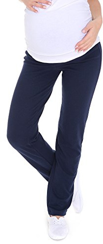 MijaCulture Maternity Cómodo Homewear Casual Yoga Pantalones 3010 (S, Azul Marino)