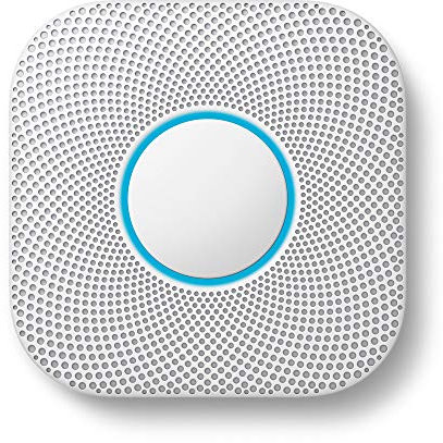 Google Nest Protect 2ème Génération: Détecteur de Fumée et Monoxyde de Carbone, (à Piles), Blanc