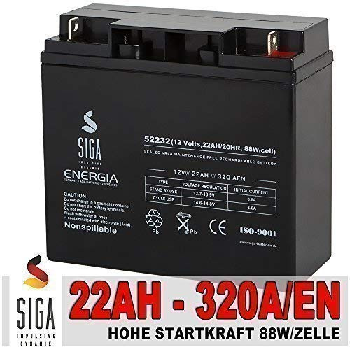 BATTERIE 22AH 12V plomb AGM Haute-Tension batterie booster TRACTEUR de pelouse moto BMW 18Ah 19Ah 20Ah
