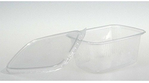Top Marques Collectibles Feinkostbecher mit Deckel 200ml, 1000 Stück, Transparent, Rund, Spülmaschinenfest, Clip-on Verschluss, 0,2 Liter, simplistisch, Lebensmittelbehälter, Becher, Take-Out