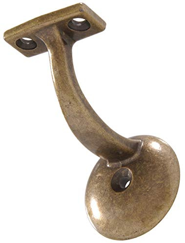 The Hillman Group The Hillman Group 852883 Ornamental Handrail Bracket- Antique Brass 1-Pack