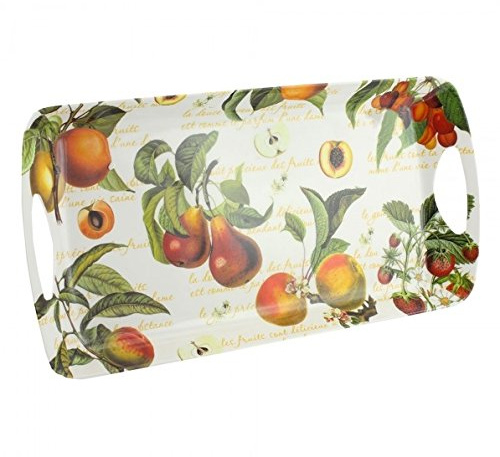 The Leonardo Collection Fruit Garden - Vassoio in melamina con manici, 40,5 cm