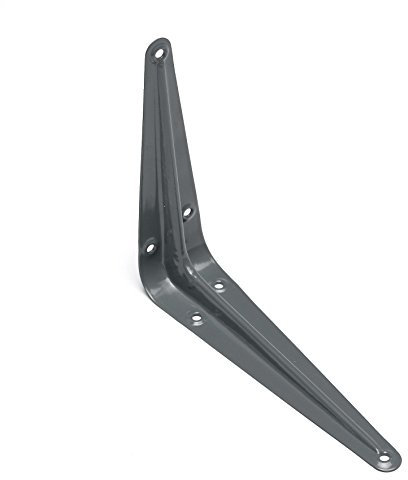Merriway BH05567 (8 Pcs) London Style Shelf Brackets 300 x 250mm (12 x 10 Inch) Grey - Pack of 8 Pieces