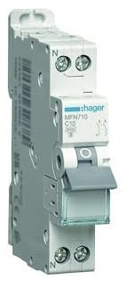 TreeVillage - Disjoncteur Ph + N 10A courbe C Vis/vis - MFN710