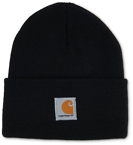 Carhartt Unisex Baby Knit Beanie Cuff Hat, Black (Toddler),One Size