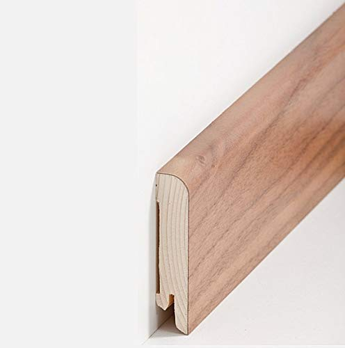 Südbrock Fußleisten/Sockelleisten Erfurt (Echtholzfurnier / 15.70.23) - Nussbaum lackiert