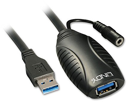 LINDY 43156 10m USB 3.0 Aktivverlängerung, Schwarz