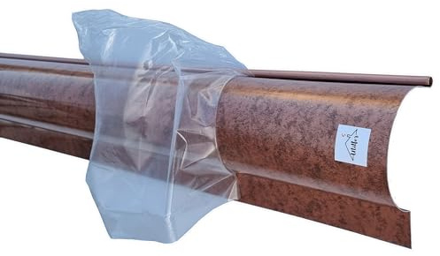 UTILFER Gronda Grondaia Canala Alluminio Roof Rame 2 Metri Lineari - Tutti Gli Sviluppi, CON ALETTA, 28