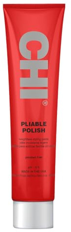 CHI Pliable Polish, Styling Paste For Versatile Styling With Movement & Definition, No Sticky Or Stiff Feel, Sulfate, Paraben, & Cruelty-Free, 3 Oz