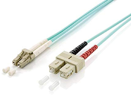 Equip 255316 Cavo in Fibra Ottica 10 m OM3 LC SC Turchese - Cavo in Fibra Ottica (10 m, OM3, LC, SC, Connettore Maschio/Connettore Maschio, Turchese)