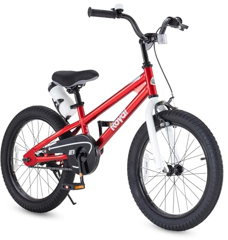 Royalbaby Kids Bike Boys Girls Freestyle BMX Bicycle With Kickstand Gifts for Children Bikes 18 Inch Red (RB18B-6R)
