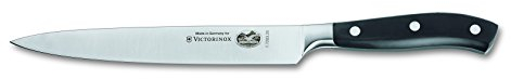 Victorinox Grand Maître, Profi Tranchiermesser, Extra Scharfe Klinge, gerader Schliff, 20 cm, Kunststoffgriff, Rostfreier Stahl, schwarz