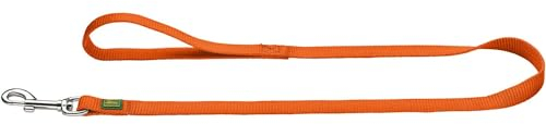 HUNTER Hundeführleine, Nylon, mit Handschlaufe, witterungsbeständig und pflegeleicht, 2.5 x 100 cm, orange