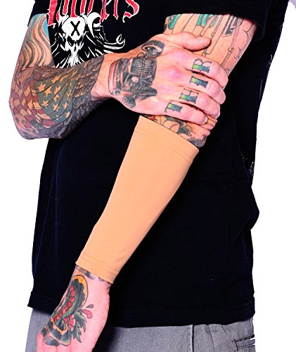 Tat2X Ink Armor Premium Forearm 9 Tattoo Cover Up Sleeve, Arm Sleeve - No Slip Gripper - U.S. Made - Light - ML
