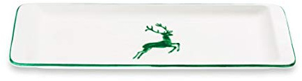 Gmundner Keramik Cerf vert, plat à gâteau, plat à cake, 42 x 16 x 2,5 cm, 0324psgl42