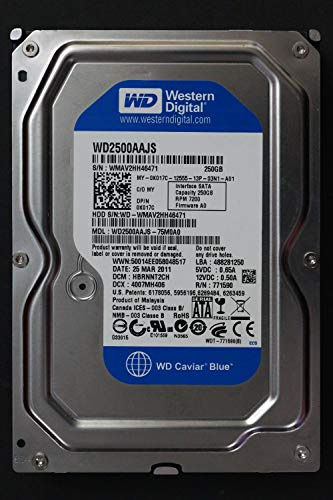 Western Digital Wd Caviar Blue Wd2500aajs 250 Gb 3.5 Internal Hard Drive -