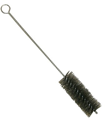 Kamino Flam 333284 Ofenrohrbürste aus Stahldraht, zylindrisch, Rohrbürste für Rechtslauf gedreht, Kaminrohrbürste zur Reinigung der Ofenrohre, durchmesser circa 4 cm, Metallisch