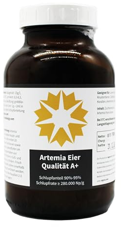 algova Artemia Eier 500g | A+ Qualität mit 95% Schlupfrate | Urzeitkrebse | Lebendfutter zur Aufzucht von Zierfischen | Für Diskus, Cichliden, Guppy, Molly, Axolotl und Garnelen