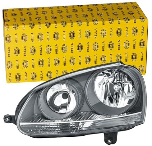 HELLA 1EG 247 007-411 Scheinwerfer - VW Golf 5 (1K1) - grau - ECE | Kompatibel mit: VW GOLF V