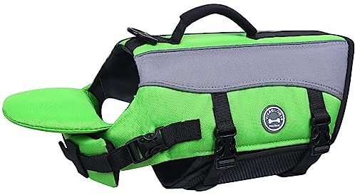 VIVAGLORY Flytväst för hundar, vattensport flytväst med handtag och reflektorer
