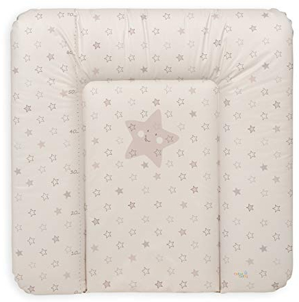 Ceba Baby® Wickelauflage - weiche Wickelunterlage - Baby Wickeltischauflage - 75x72 cm - Abwaschbar - OEKO-TEX® Standard 100 - Made in EU - Beige - 75 x 72 cm