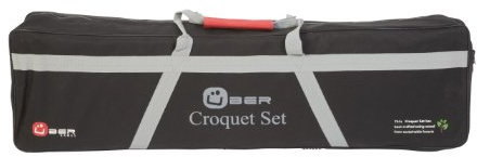 Uber Games Luxeriöse Tasche für Croquet/Krocket Sets mit Fächern für sicheren Transport - Robust und mit Verschluss - Perfekt fur Schlager und Balle und Tore - Luxe
