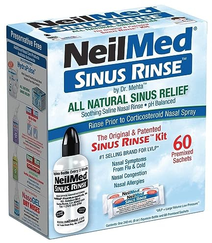 NeilMed Original Sinus flush set with 60 pre-mixed sets