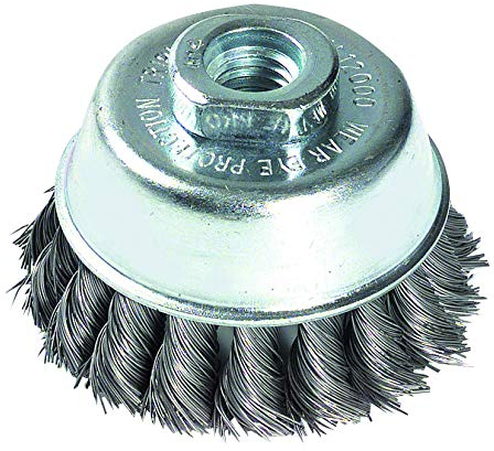 TIVOLY Xt20211000370 - Spazzola tagliente M14 per smerigliatrice, filo in acciaio intrecciato, grosso scapaggio del metallo, Ø 65 mm abrasivi