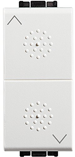 Conmutador doble persianasBticino N4027LivingLight1 modulo Blanco