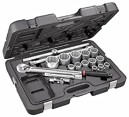 USAG 605 3/4 B Assortimento in cassetta di ABS con bussole esagonali (18 pz)