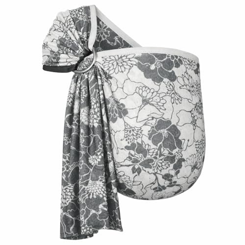 Hoppediz Ring-Sling, Baby-Tragetuch ab Geburt, Baumwolle Leinen, Design Florenz