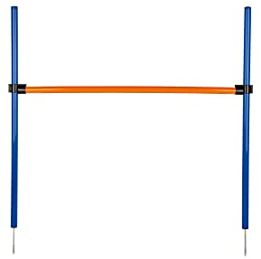 TRIXIE Hunde Agility Hürde – Agility-Ausrüstung für Hunde mit höhenverstellbarer Querstange, Trainingsausrüstung für Hunde ideal für Anfänger & Fortgeschrittene 123 x 115 cm - 3270