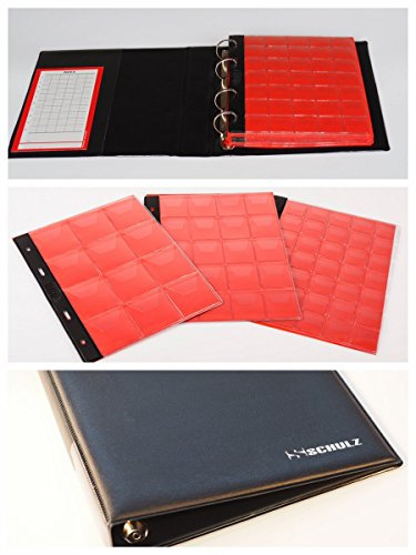 Schulz Coin Album 221 Book Forder Holder Binder Collection/Mix Pages £1, £2, 50p Olympic BLUE