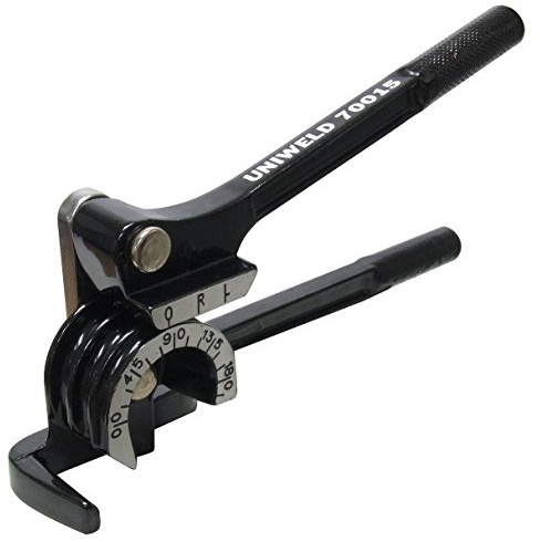 Uniweld 70015 3-in-1 Triple Tube Bender for 1/4-Inch, 5/16-Inch and 3/8-Inch OD Soft Copper, Aluminum and Soft Stainless Steel Tubing