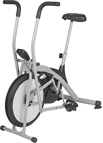Gorilla Sports® Vélo Elliptique - avec LCD Écran, Pulsomètre, Réglable, Gris - Crosstrainer, Ergomètre, Appareil d'Exercice, Cardio, d'Appartement, Entraînement à la Maison, Fitness Équipement, Gym