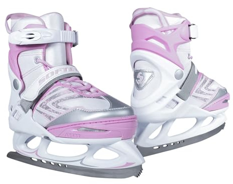 Jackson Ultima Softec Vibe Womens Ice Skates for Women & Girls Ice Skates – Comfortable Adjustable Figure Skates for Ice Skating & Recreational Figure Skating, Size Small – White/Pink