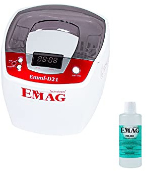 EMAG Ultraschallreiniger Emmi D21 mit Edelstahlwanne I Schmuckreiniger auch zur Reinigung von Uhren und Brillen I Ultraschallreinigungsgerät aus Deutschland